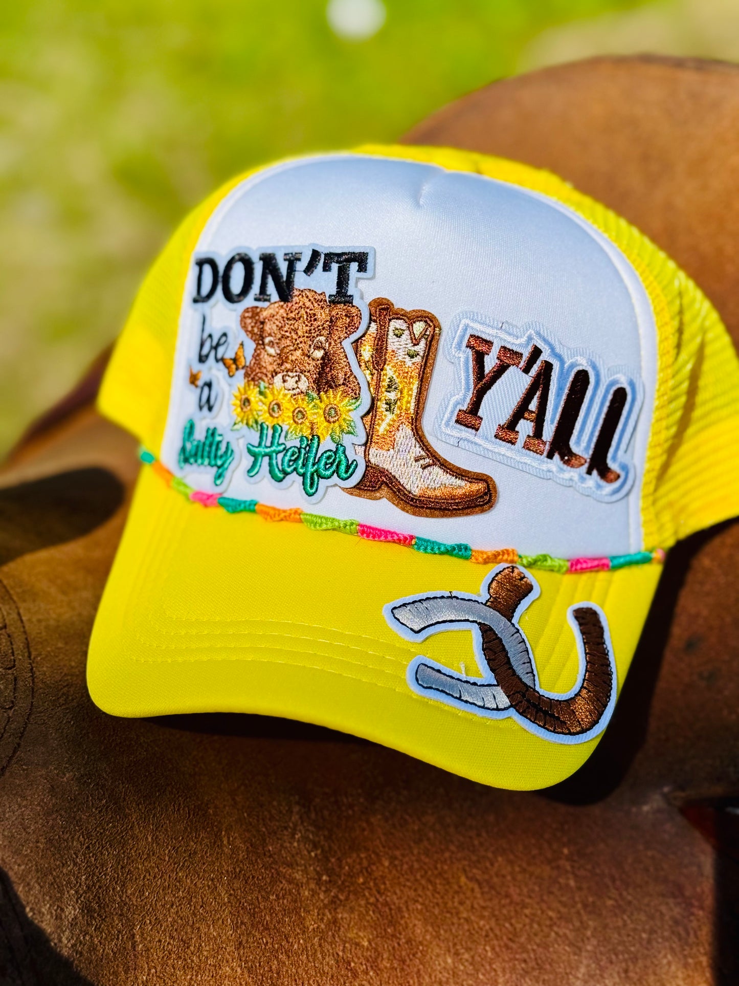 Don’t Be A Salty Heifer Y’all Western Trucker Hat