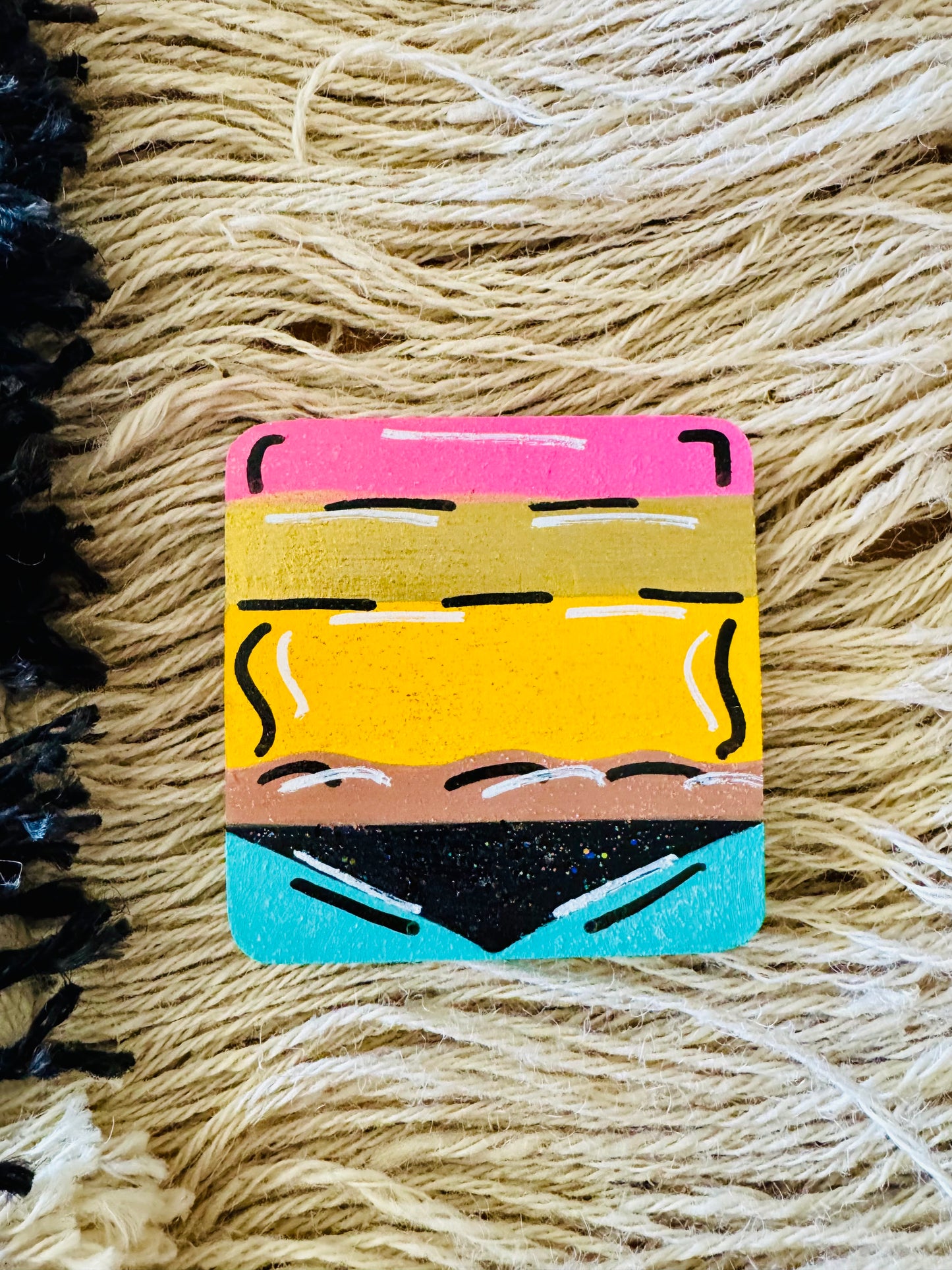 Customizable Pencil-Themed Clipboard, Hall Pass Door Hanger & Coaster Set