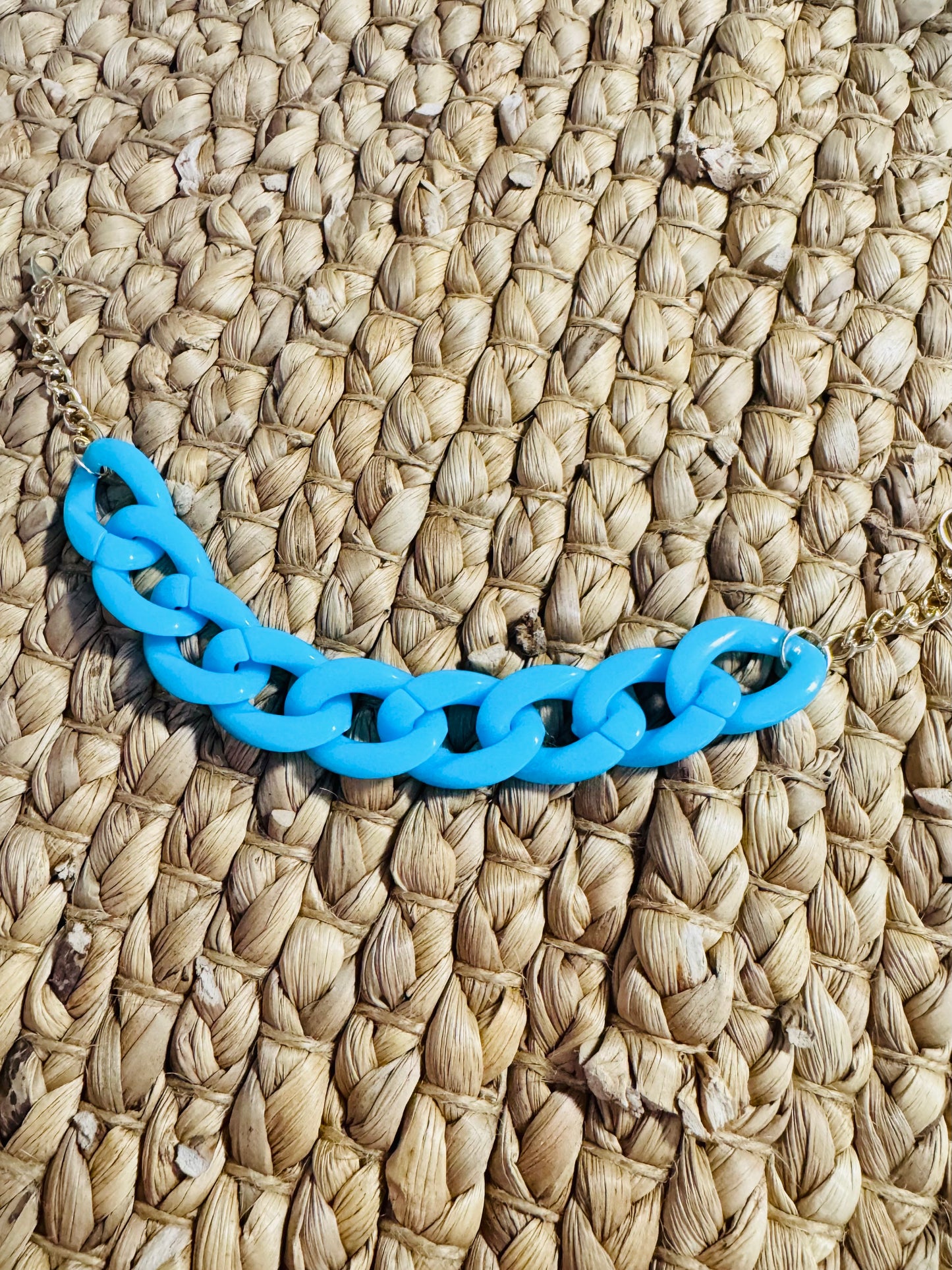 Blue Chunky Hat Chain - Hat Accessory – Removable Trucker Hat Bling