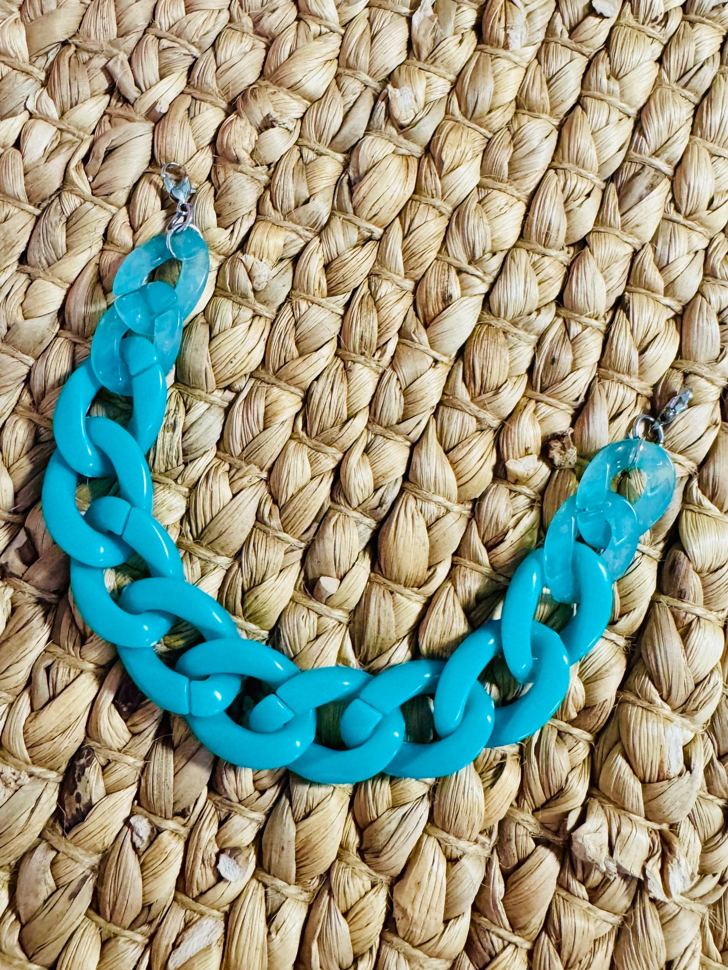 Teal Chunky Hat Chain – Bold Hat Accessory