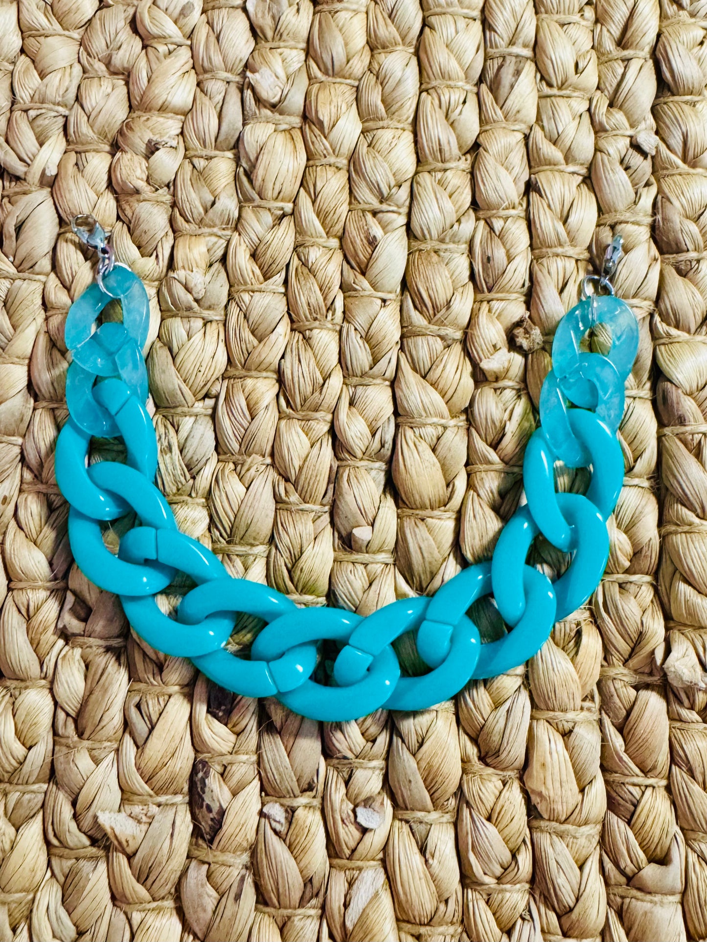 Teal Chunky Hat Chain – Bold Hat Accessory