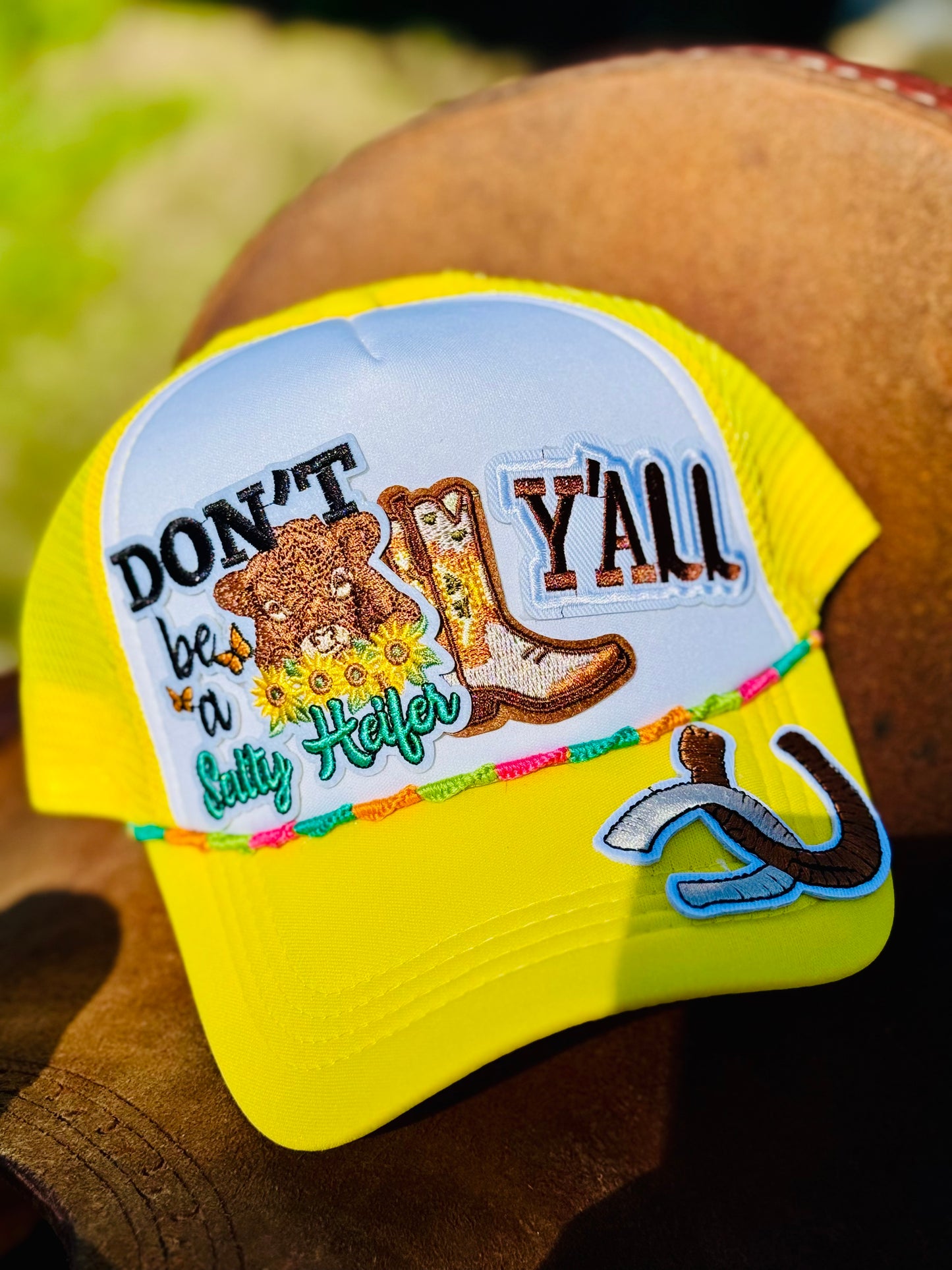 Don’t Be A Salty Heifer Y’all Western Trucker Hat