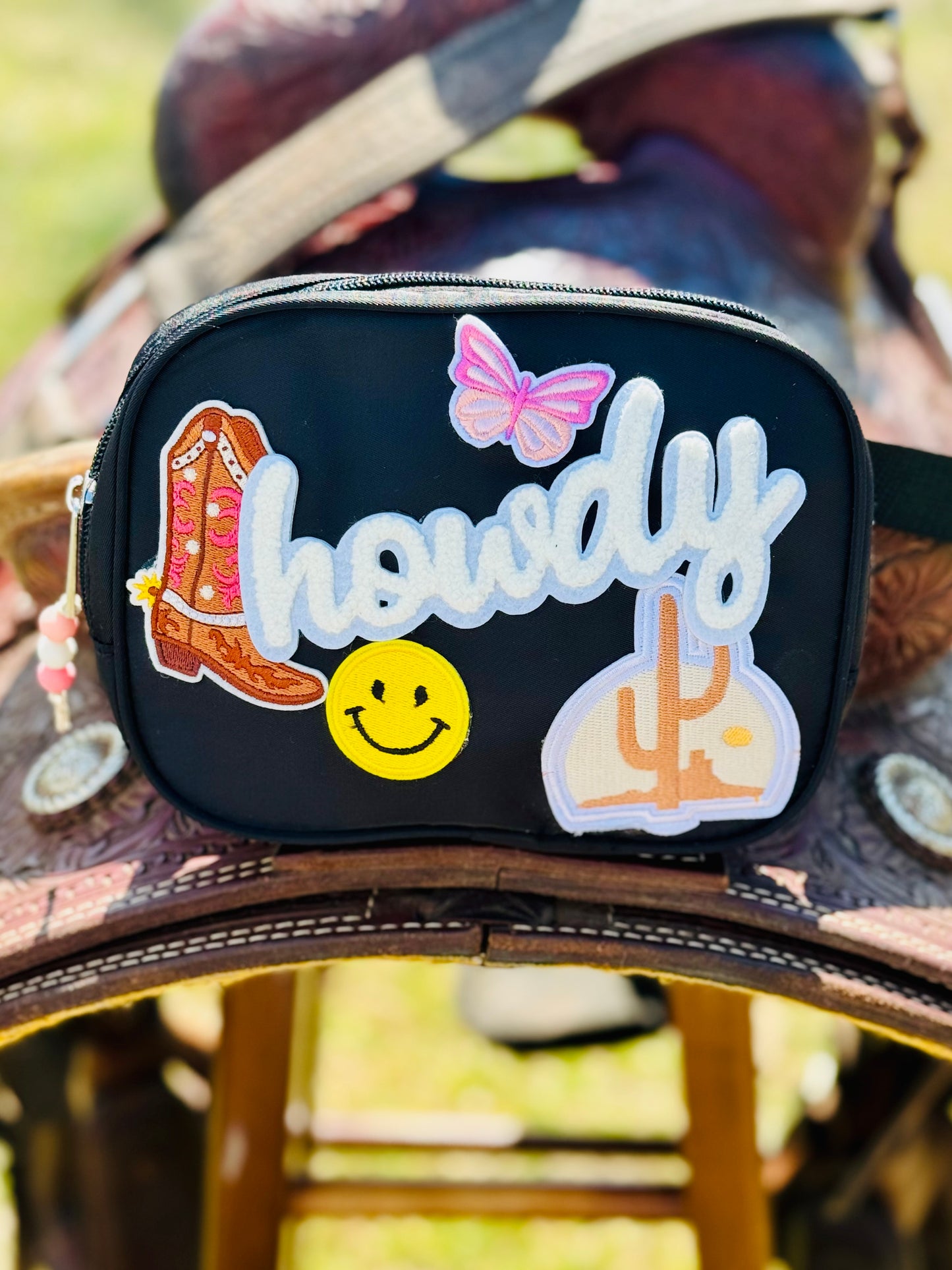 Howdy Cowgirl Boot Crossbody Belt Bag