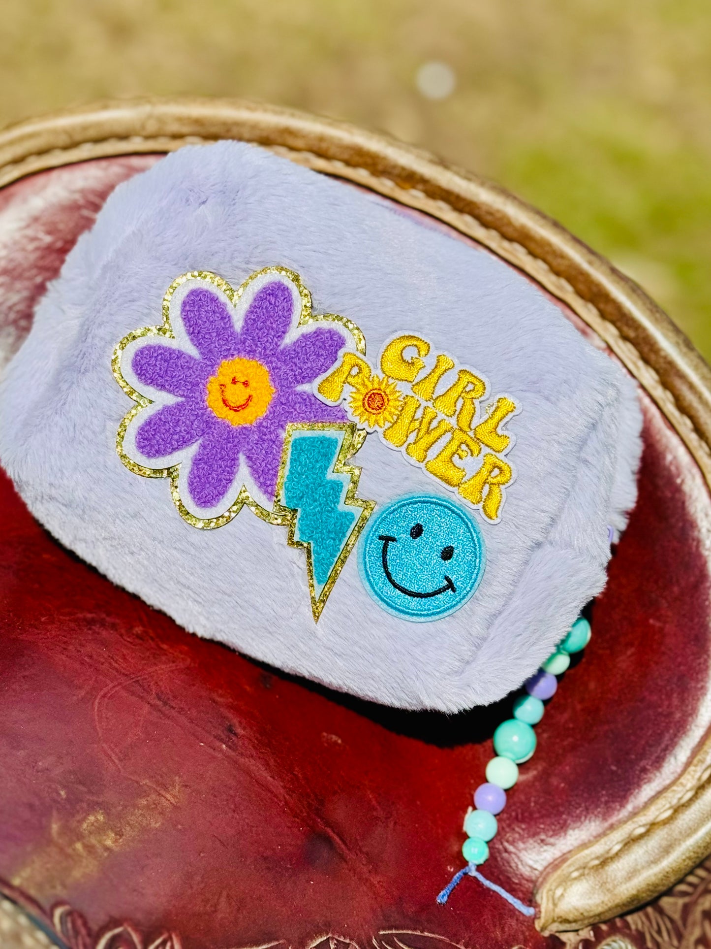 Fuzzy Girl Power Makeup Bag
