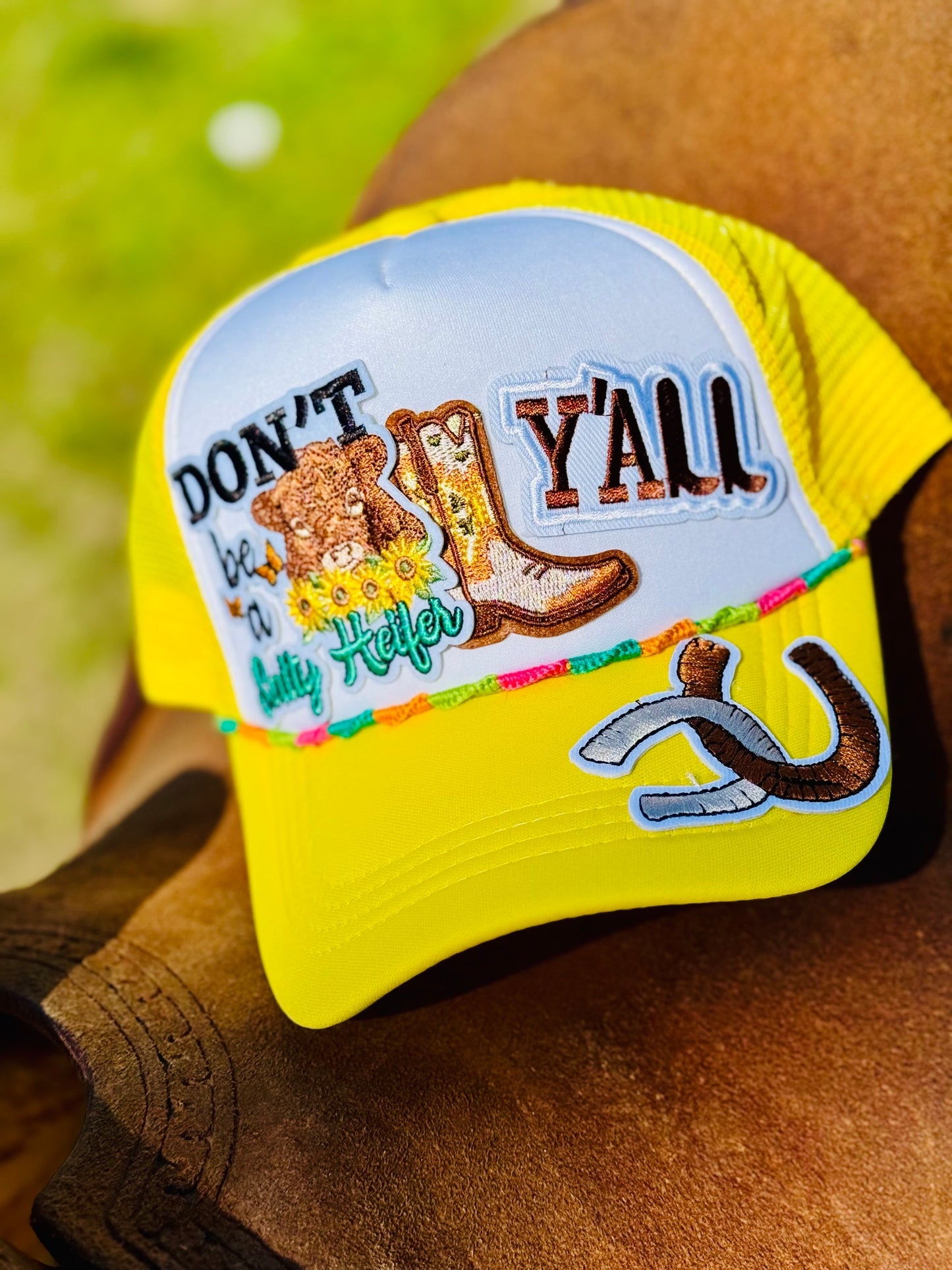 Don’t Be A Salty Heifer Y’all Western Trucker Hat