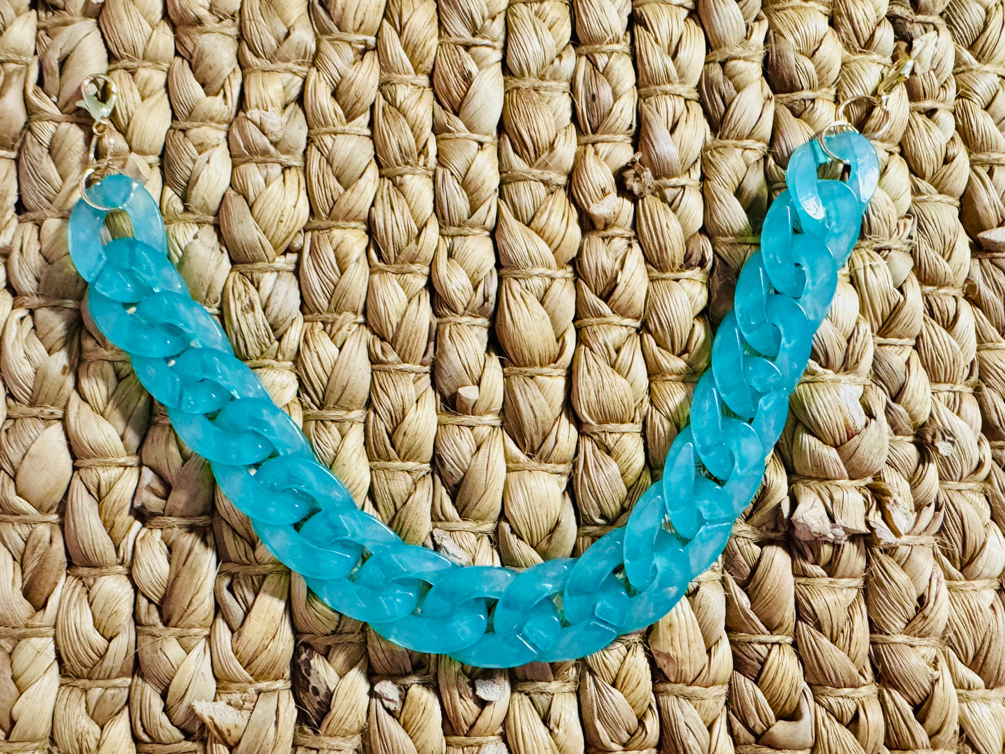 Aqua Hat Chain – Braided Aqua Trucker Hat Charm
