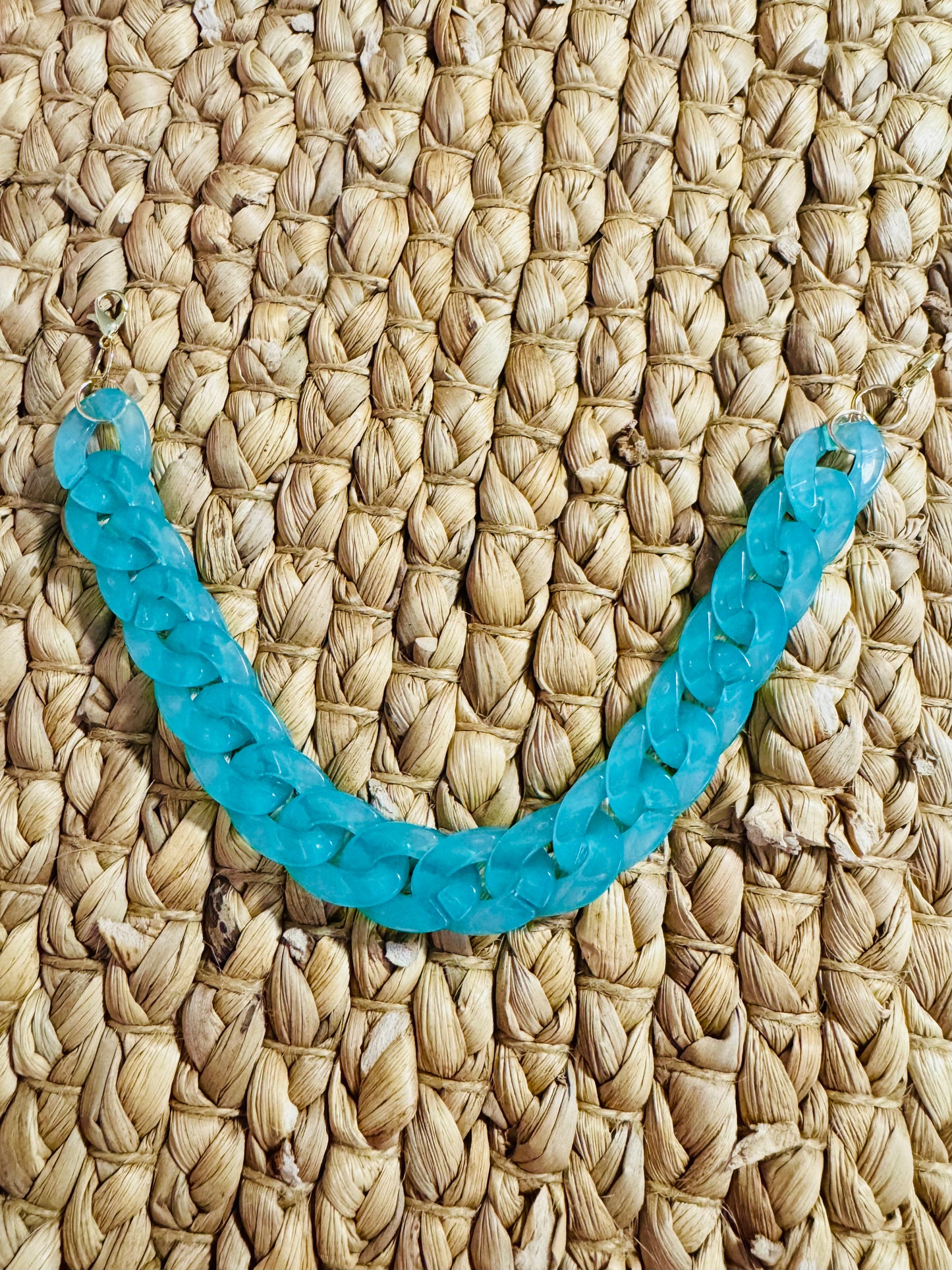 Aqua Hat Chain – Braided Aqua Trucker Hat Charm